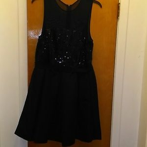 Taylor black sequins cocktail dress